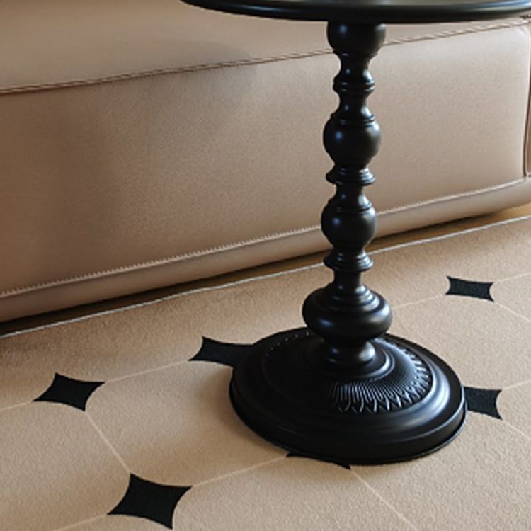 20.5 inch Tall Pedestal Side Table Metal Round Side End Table