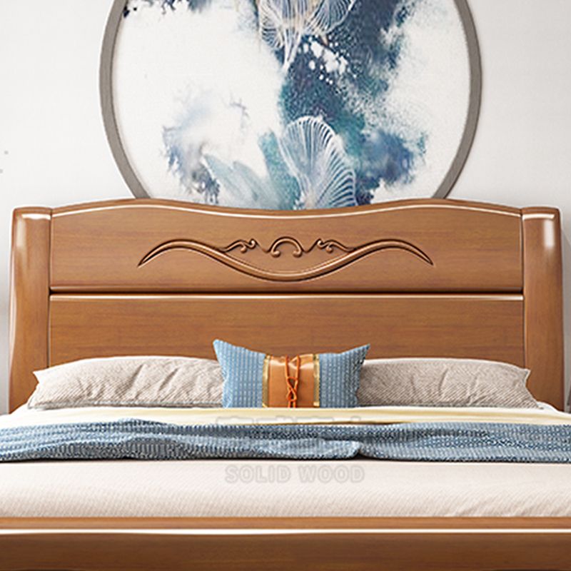 Traditional Solid Wood Mattress Included Rectangular Panel Standard Bed