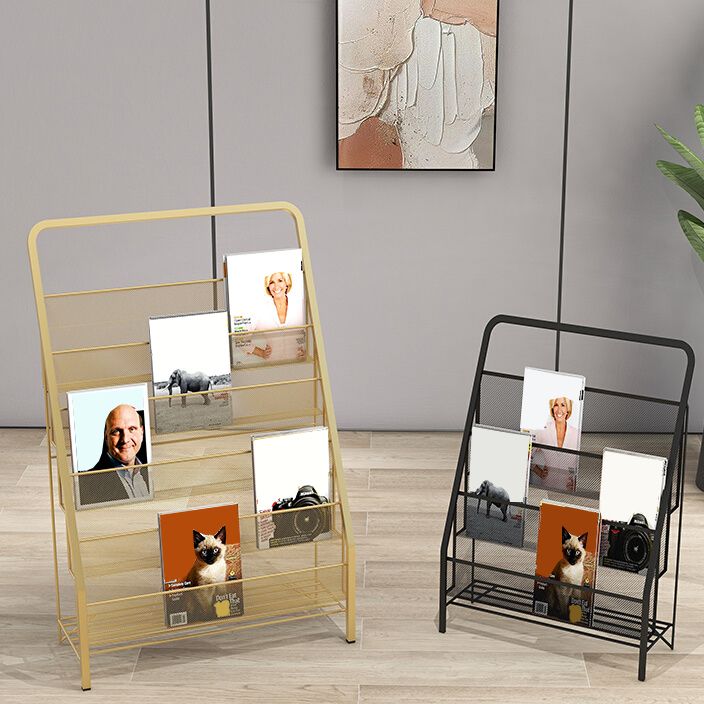 Metall Iron Industrial Ladder Bookshelf Vertical geschlossener Rückenbuchhandel