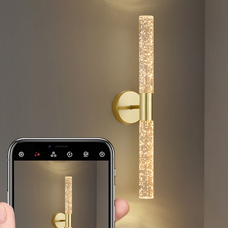 Modern Style Vanity Light Cylinder Shape 2 Lights Vanity Lamp for Shower Room