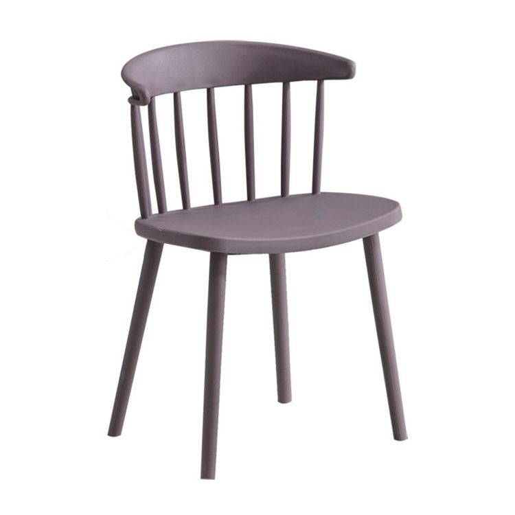 Contemporary Style Dining Chair Armless Chairs with Plastic Legs for Home