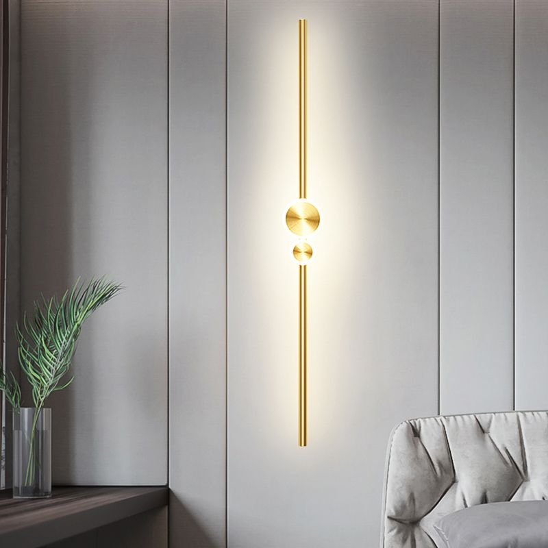 Nordic Aluminium Murce Gold Light LED LED Straight Light pour le salon