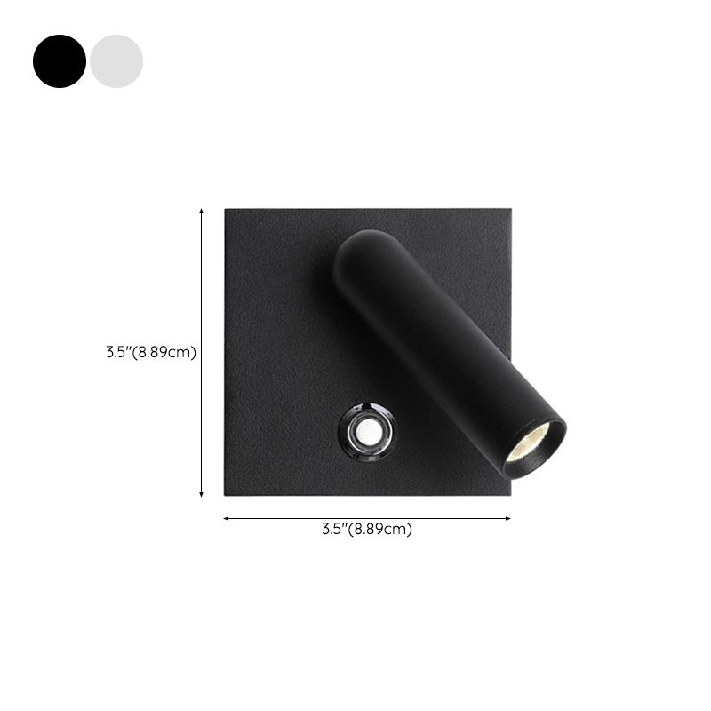 Modern Simple Wall Light Square Shape Wall Lamp with Aluminum Shade for Bedroom