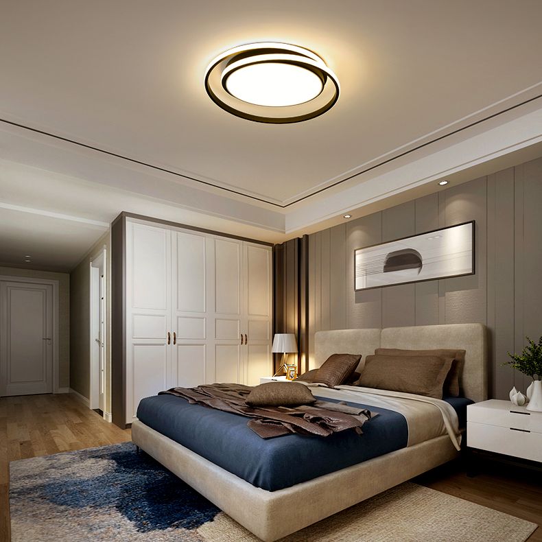 Cerchio Anello Flush Montaggio Soffitto Light Moderno Semplicità Soffitto Montaggio Luce Fissaggio per Bedroom