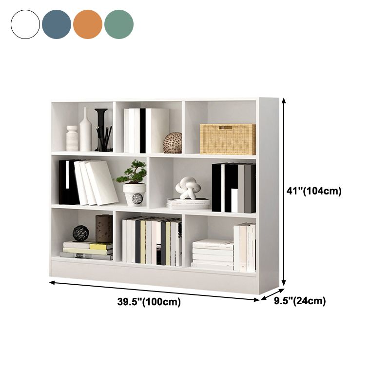 Wood Standard Bookshelf Contemporary Style Bookcase for Living Room