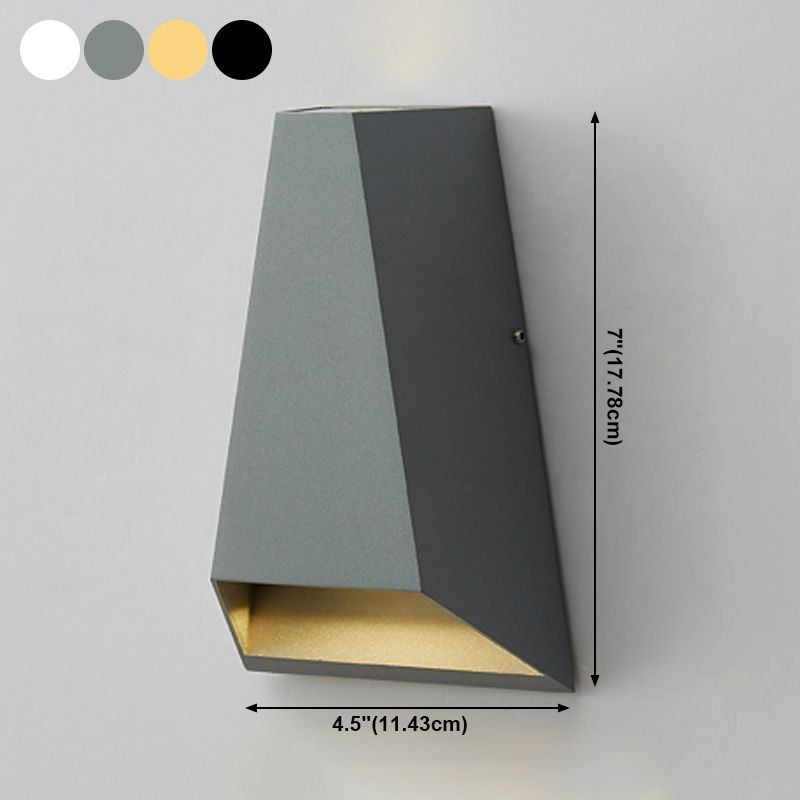 Contemporáneo de pared geométrica de metal LED dos luz de lavado de pared ligera para sala de estar