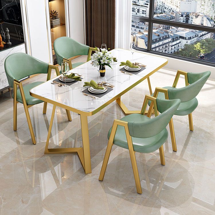 Mesa de comedor de Top White Glam White Mesa de comedor estándar para la cocina