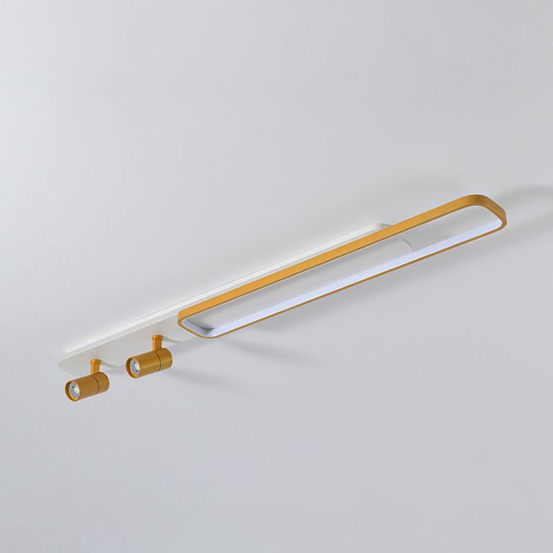 Plafond en métal linéaire Lumière de montage de montage simple plafond LED monté