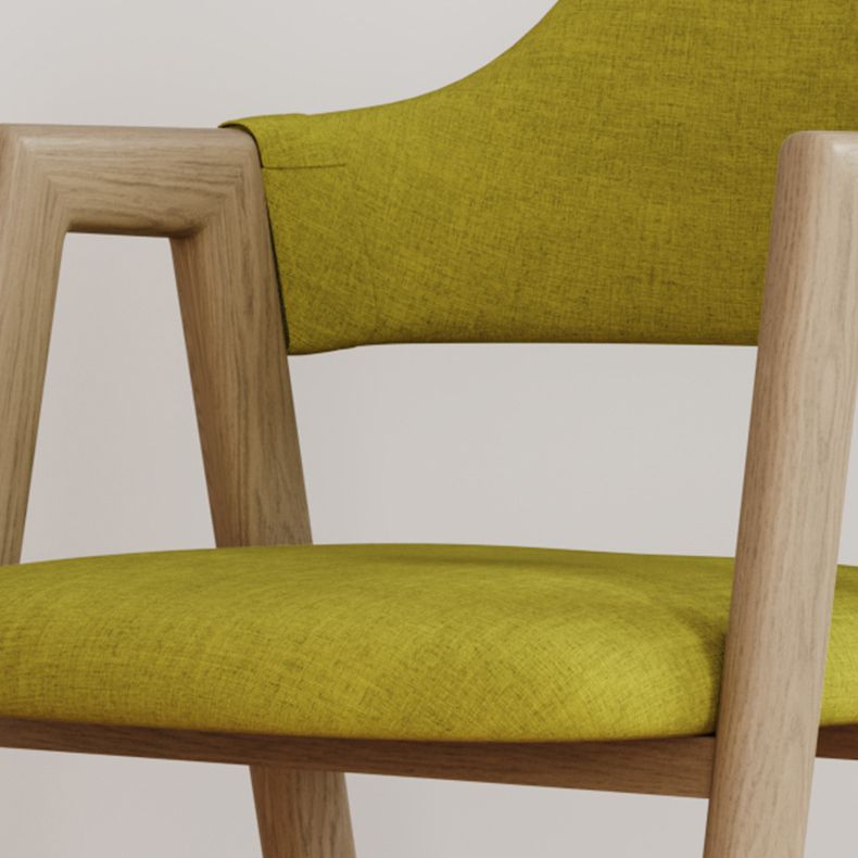 Home Nordric Arm Chair Open Back Wood Stackable Dining Room Chair with Sponge cushion