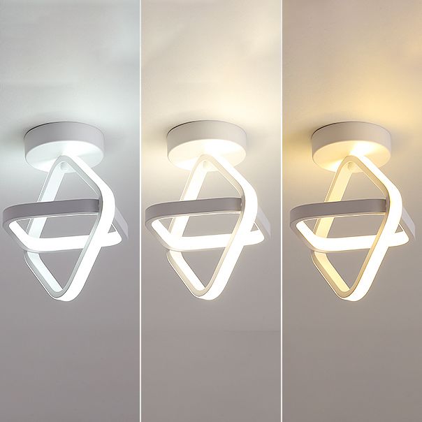 Plafonnier géométrique en métal, luminaire de Style simple à LED