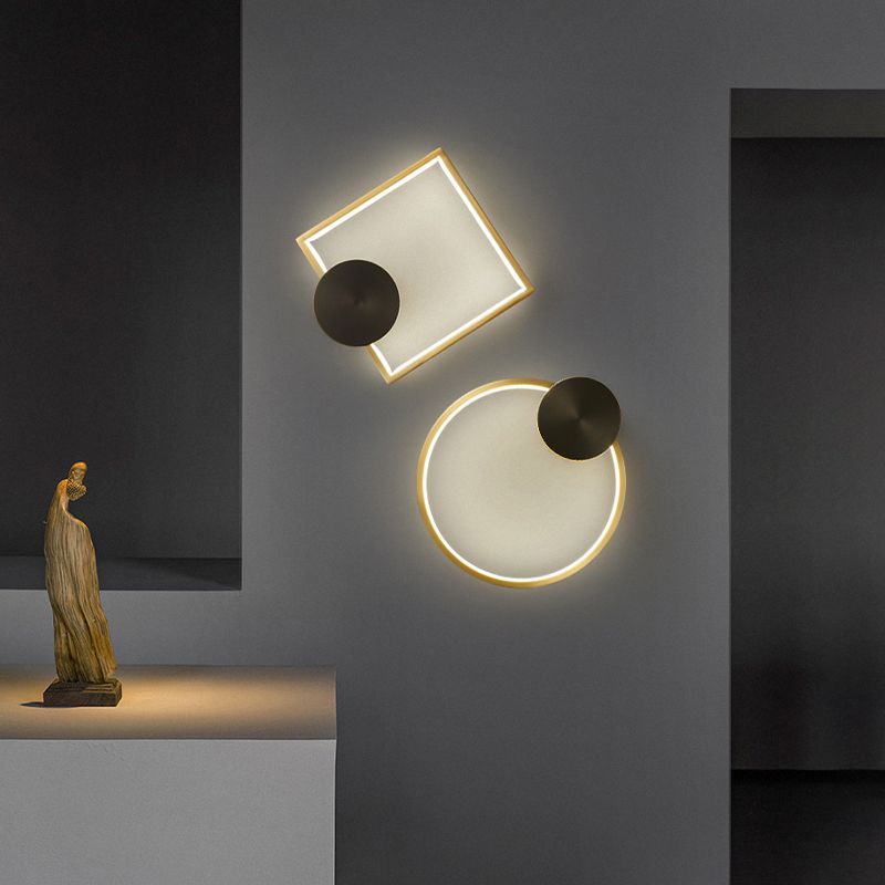 Geometrische Form Metallwandbeleuchtung moderne ein Lichtwandmontageleuchte