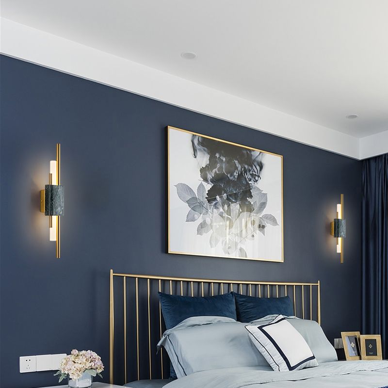 Metal Linear Shade Wall Sconce Modern Style 1 Light Wall Mount Light Fixture