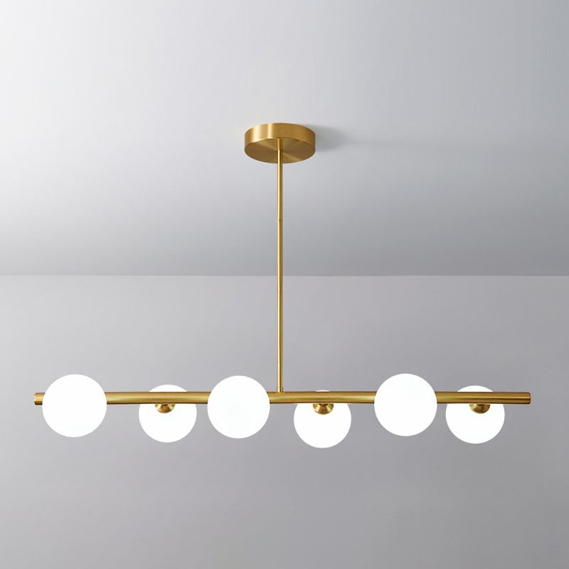 Sphere Island Pendant Lights Modern Glass Chandelier Lighting Fixtures for Restaurant