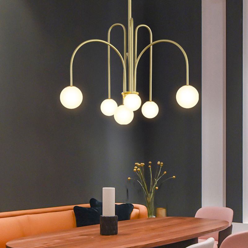 Modern Sphere Chandelier Lights Glass Chandelier Light Fixture for Living Room