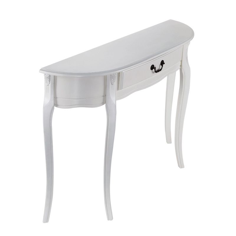 Freeform Console Table Wood Console Table with Single Drawer