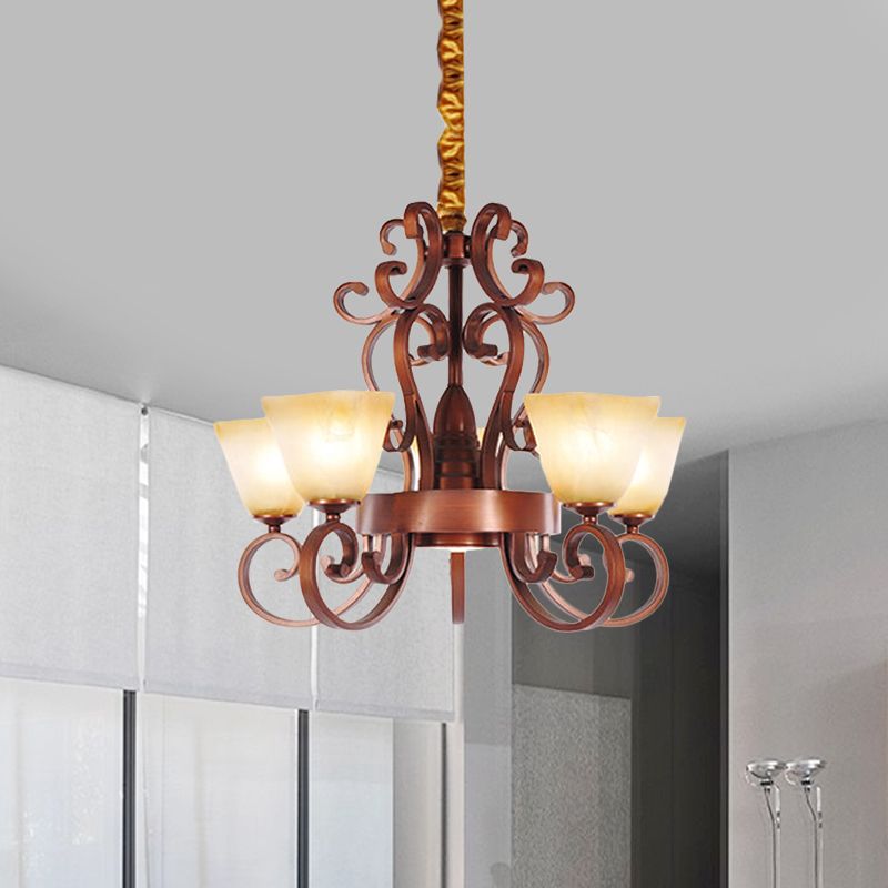 Lampadario a pendente a 9 tradi a pendente trapezoide rustico vetro appeso a soffitto con braccio in ottone in ottone