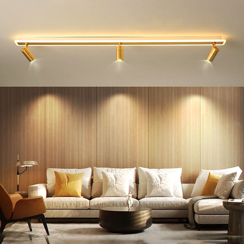 Éclairage linéaire moderne de voie de LED 3 lumières spot encastré en fer forgé