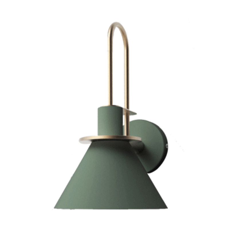 Modern Style Cone Shape Wall Sconce Metal 1 Light Sconces for Bedroom
