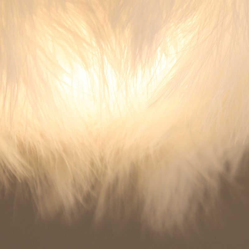 Fluffy sferico lampadario semplicità semplicità piuma sala da pranzo il soffitto in bianco
