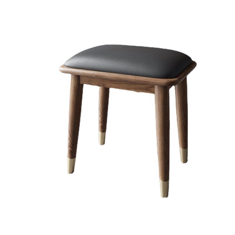 Mirror & 2 Drawers Makeup Vanity Traditional Brown Dressing Table Stool Set