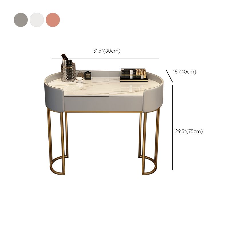 Standing Makeup Vanity Desk Lighted Mirror Makeup Vanity Set with Drawer