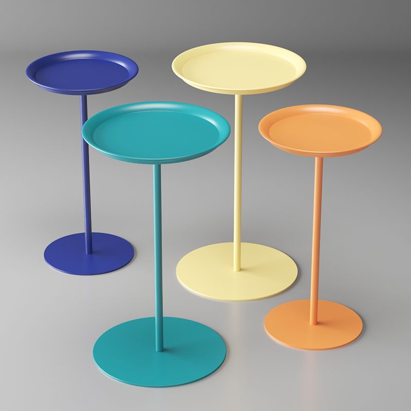Pedestal Base Design Cocktail Table Multi-color Selection of Iron Circular Coffee Table