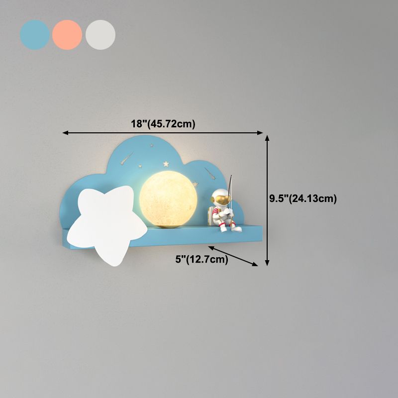 Modern Style Spherical Shape Wall Sconce Metal 1 Light Wall Lighting for Bedroom