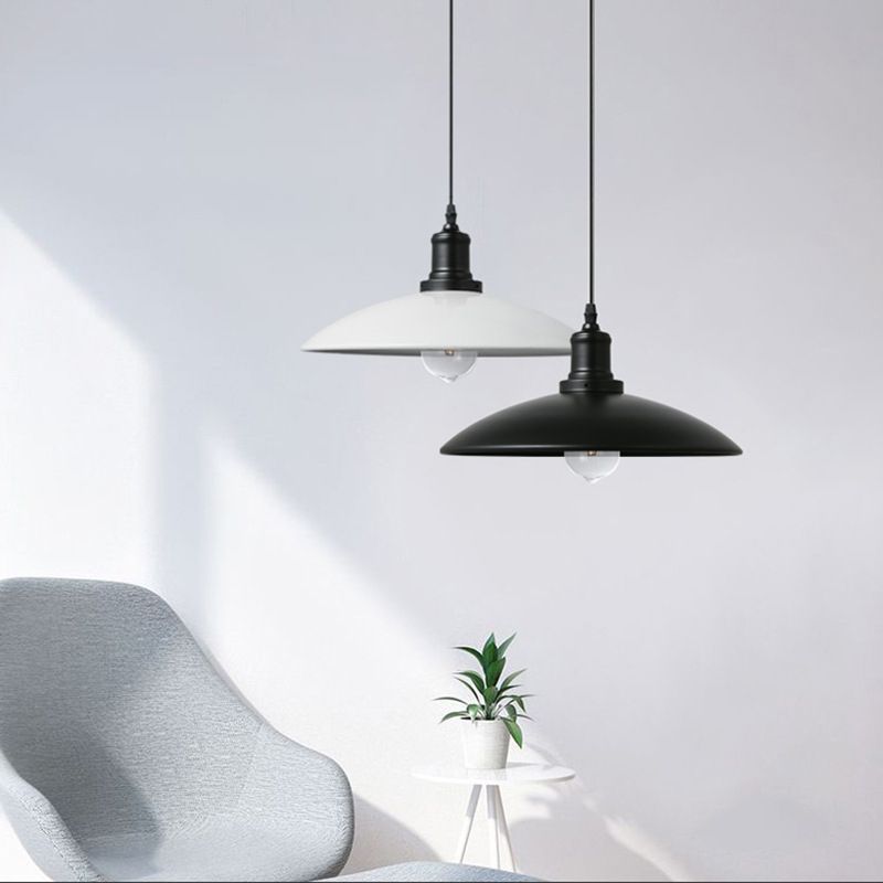 Industrial 1-Light Hanging Ceiling Light Tapered Metal Ceiling Pendant Light
