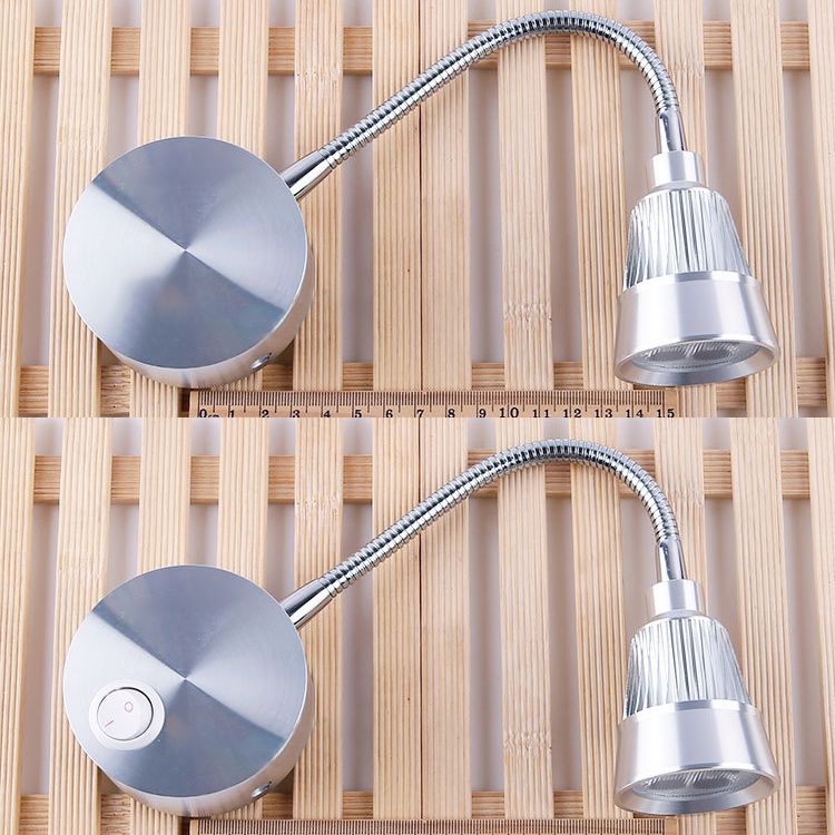 Verchromte konische Wandlampe Moderne LED -Metall Verstellbarer Lesen Wandleuchten in warm/weißer Beleuchtung