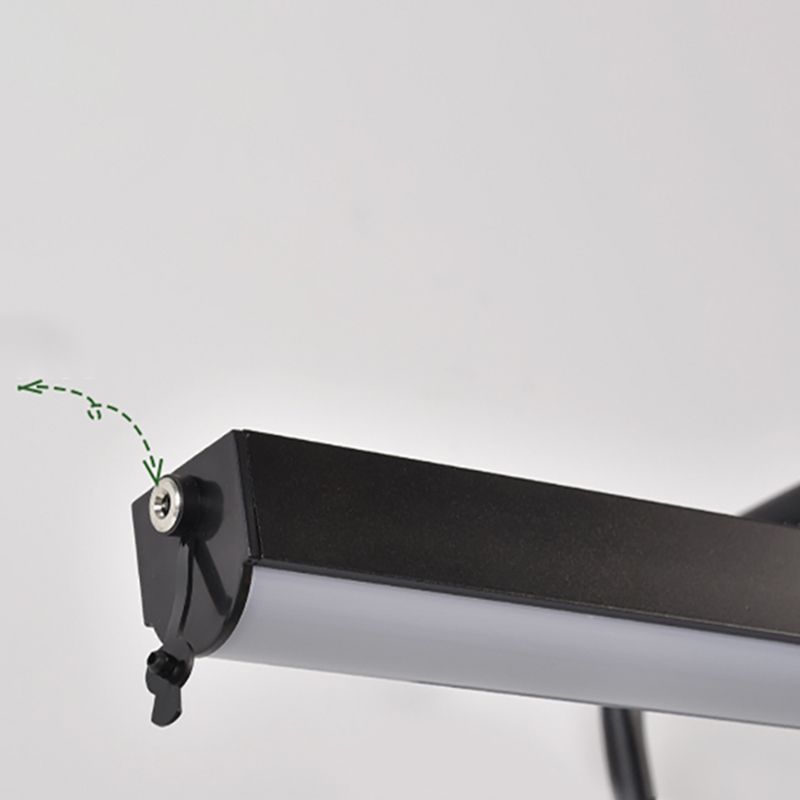 Illuminazione vanity lineare in stile moderno metallo 1 luci di applizia di vanità luce