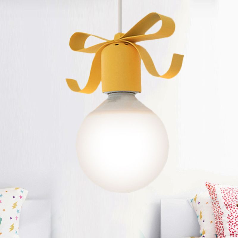 1 Kopf offener Glühbirnen Anhänger Licht mit Schüssel Kinder Metall Hanging Light für Küchenkorridor