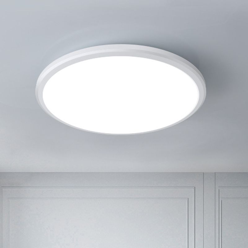 Luz de techo ultrafina blanca Luz de montaje empotrada redonda LED acrílica simple para cocina