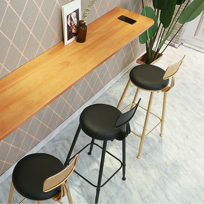 Modern Style Bar-stool Round Seat Counter Bar Stool with Metal Legs