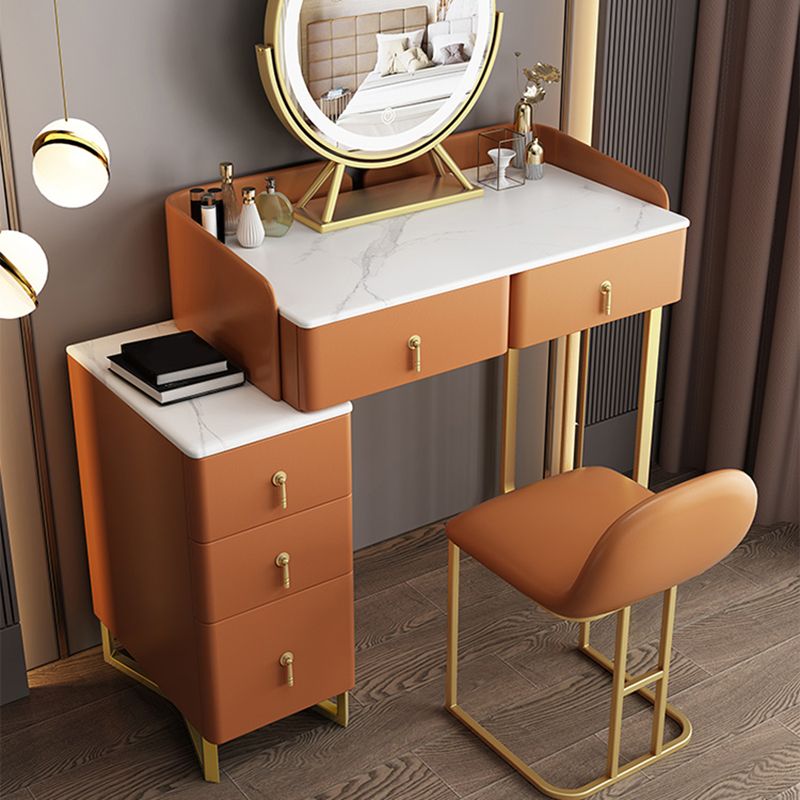 31.88" High Make-up Vanity Glam Vanity Set with 5 Storage Drawers