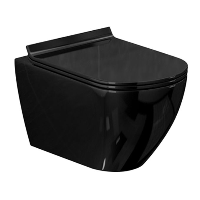 Wall Mount All-In-One Toilet Bowl Porcelain Contemporary Flush Toilet