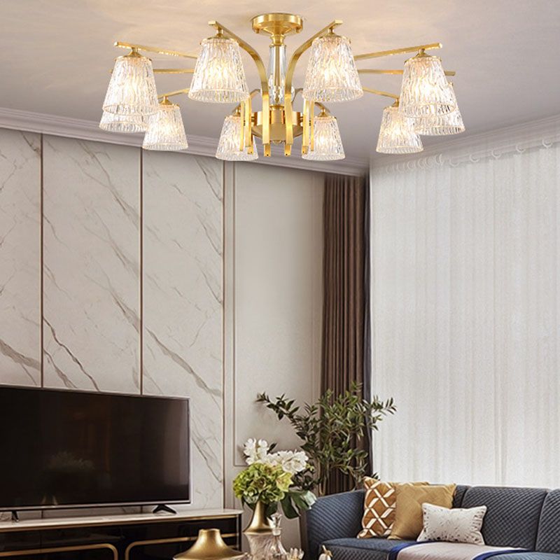 Light Luxury Crystal Ceiling Lamp Cylinder Shape Ceiling Light for Bedroom