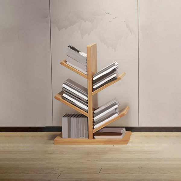 Geometric Bookshelf Modern Wooden Bookcase for Living Room 11.8" W