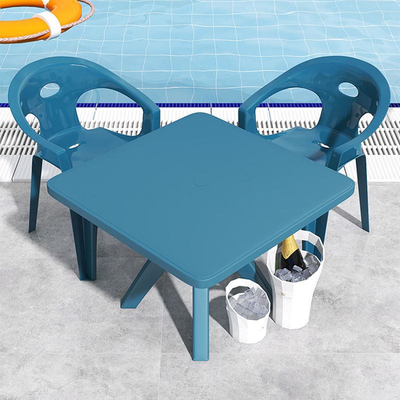 Contemporary Style Dining Set Plastic Square 1/5/10 Pcs Dining Table Set