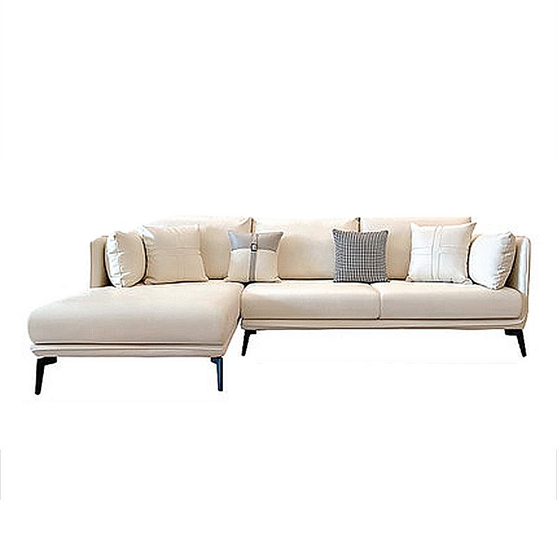 Contemporary Stain-Resistant Faux Leather Square Arm Sofa/Sectional for Living Room