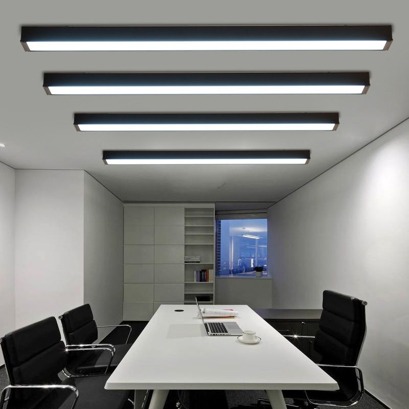Luce del soffitto a sospensione di metallo rettangolare Modern Aione per l'illuminazione a sospensione per ufficio