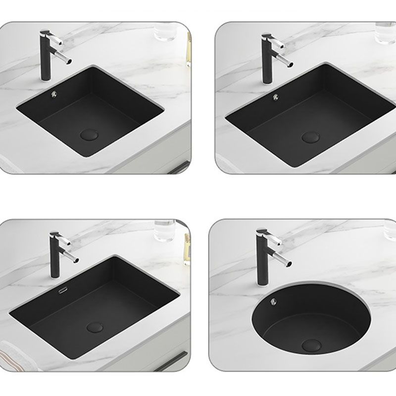 Modern Bathroom Sink Rectangular Vessel Bathroom Sink with Faucet