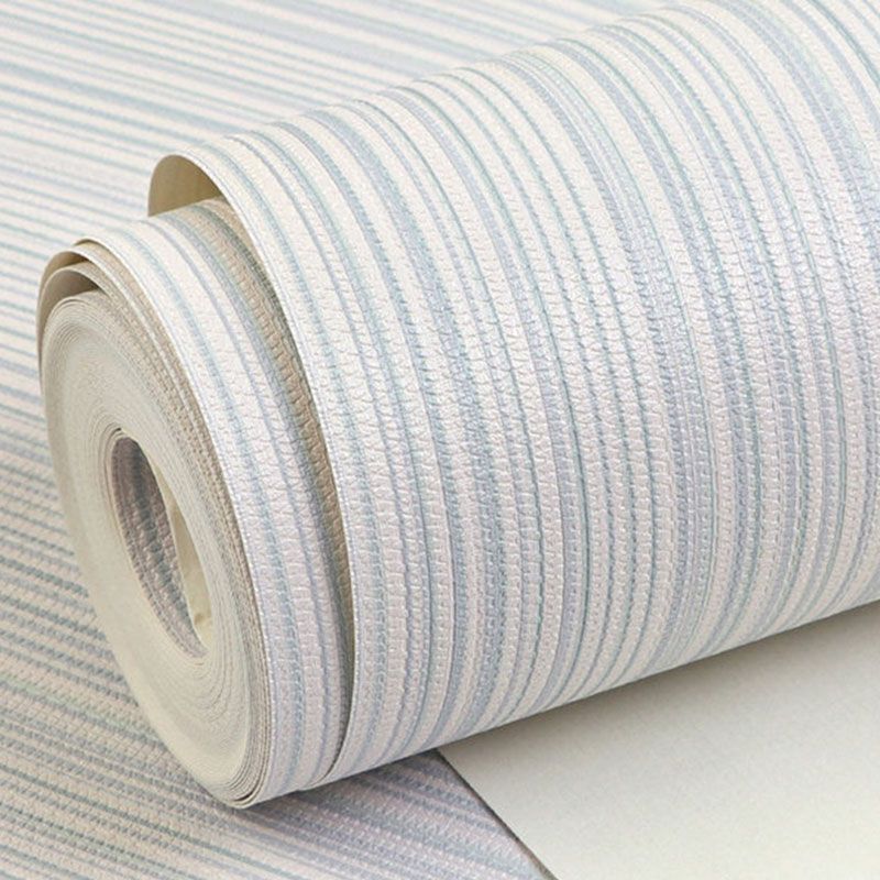 Contemporary Stripe Wall Covering for Living Room Decor, Personalized Size Wallpaper Roll in Natural Color
