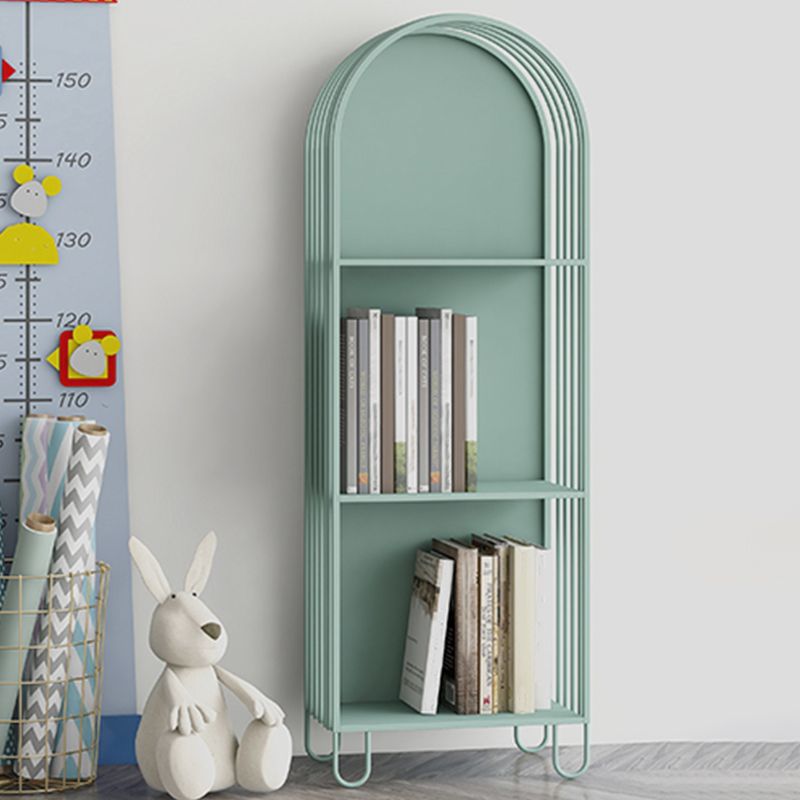 Scandinavian Antique Finish Shelf Bookcase Metal Book Shelf with Rectangular Shelves