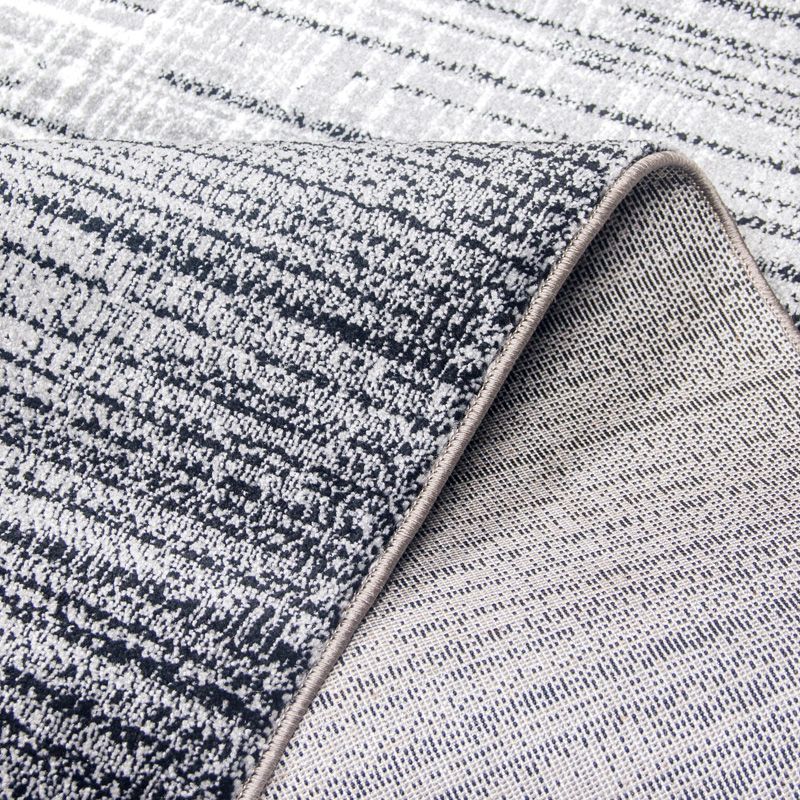 Basic Living Room Rug Multi Color Stripe Print Indoor Rug Polypropylene Anti-Slip Backing Easy Care Area Carpet