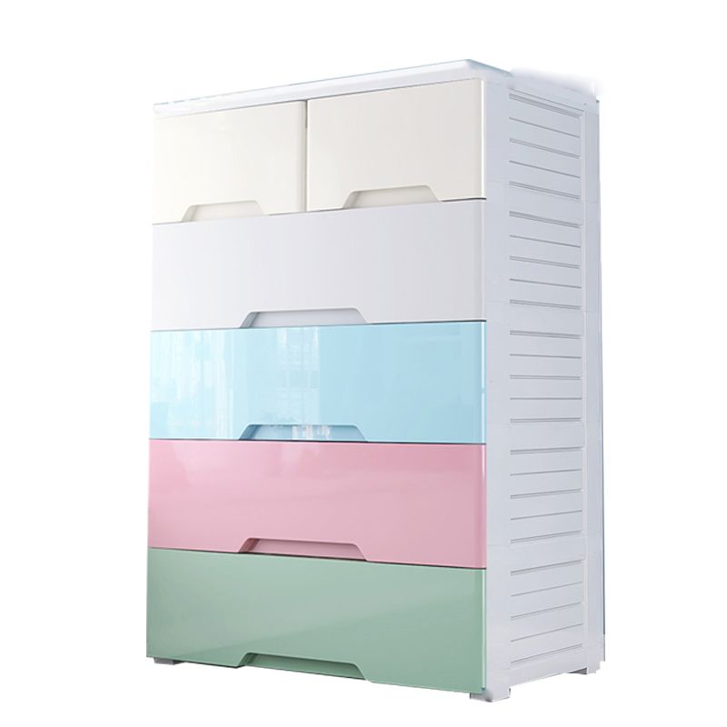 Modern Style Plastic Wardrobe Home Storage Wardrobe with Drawers