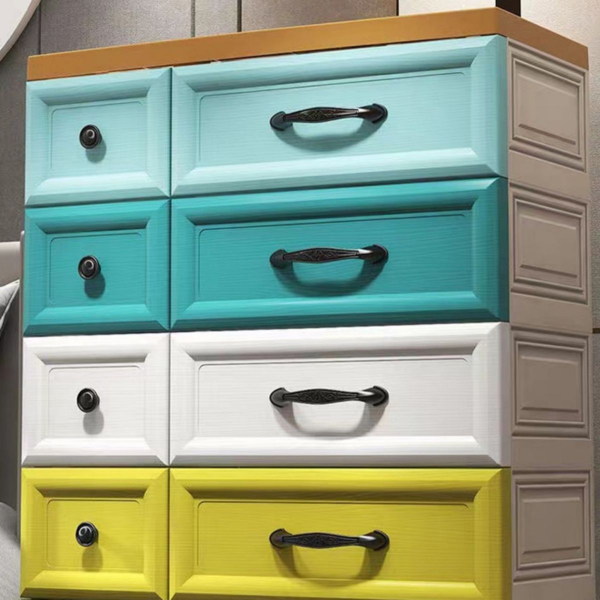 Modern Wardrobe Plastic 10-drawer Wardrobe Closet,29.53" D x 13.78" W x 39.37" H