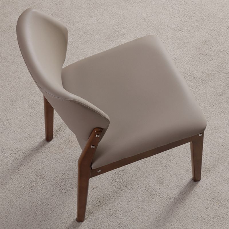 Upholstered Kitchen Side Chair Modern Style Open Back Armless Chair