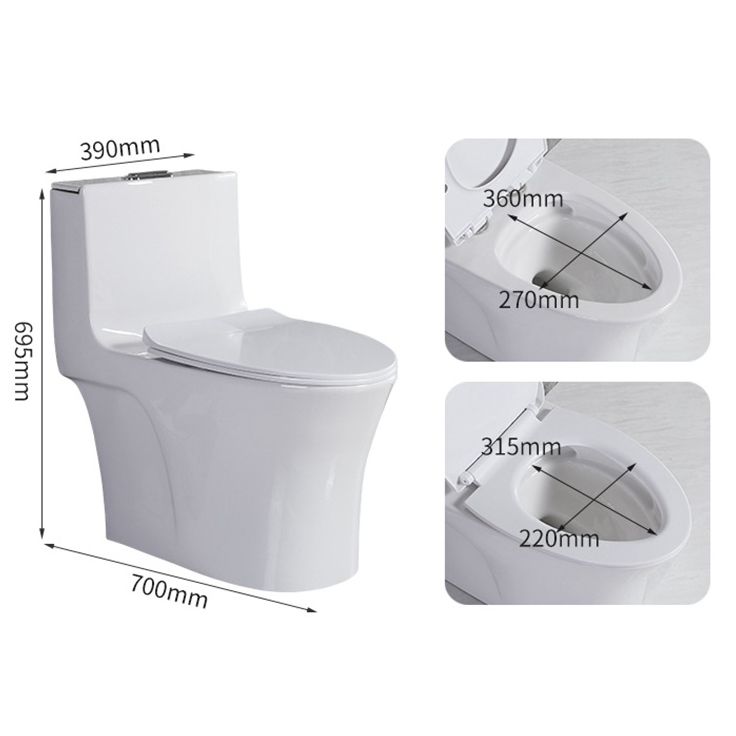Modern Siphon Jet Toilet Floor Mount Flush Toilet with Toilet Seat