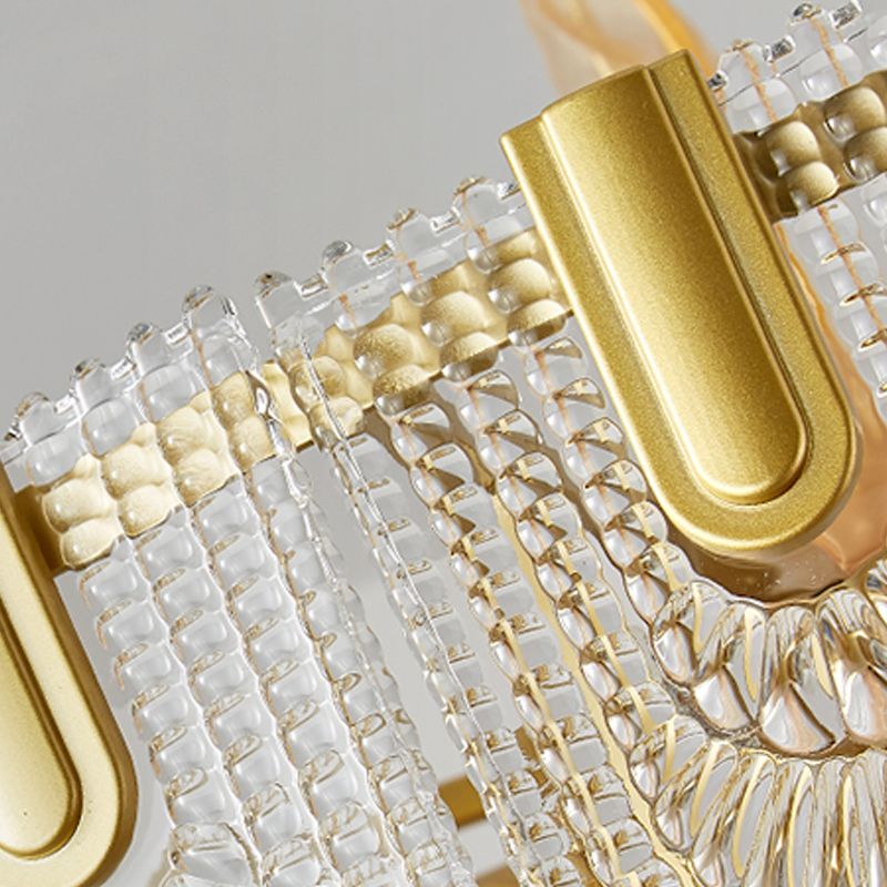 Lampade da incasso in metallo Lampade da soffitto tradizionali a semi-incasso con paralume in vetro