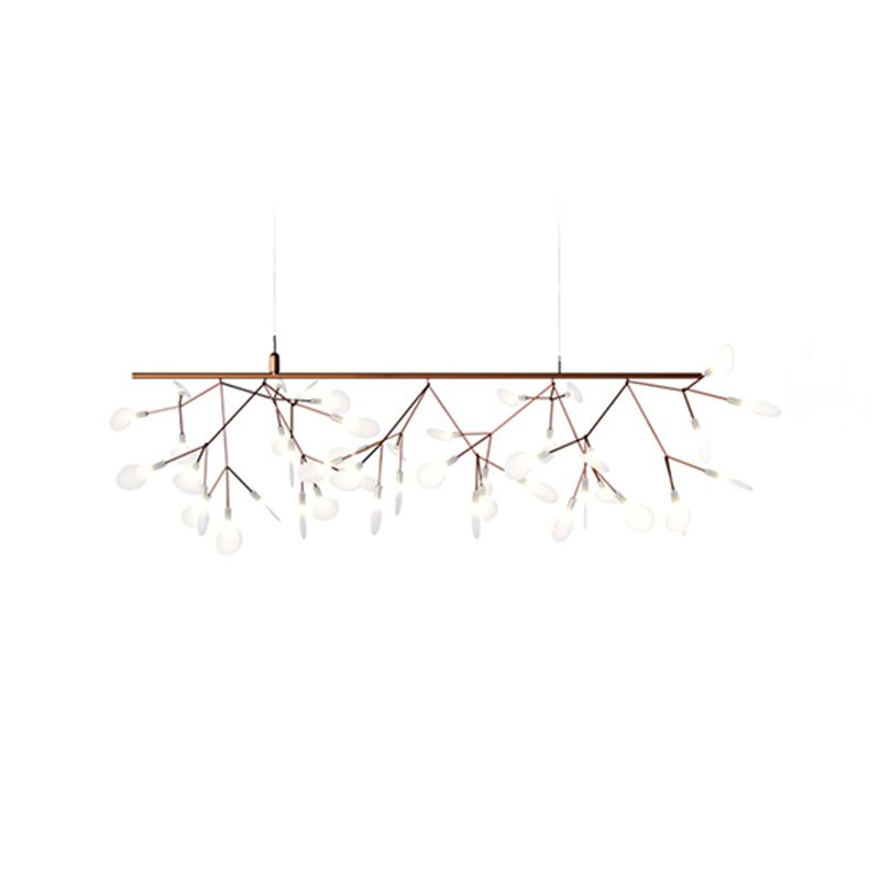 Glowworm Suspended Lighting Fixture Modern Multi-Head Hanging Pendant Lights with Acrylic Shade